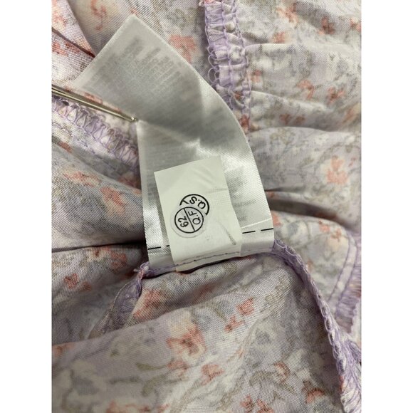 Old Navy Swing Dress Size Large Ditsy Floral Tiered Purple Sundress Bohemian NEW - Picture 12 of 14